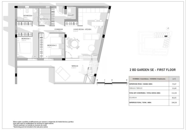 Neubau - Bungalow im obersten Stockwerk - Torrevieja - Villa Amalia