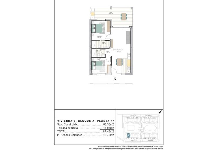 Obra Nueva - Apartamento  - Torre Pacheco - San Cayetano