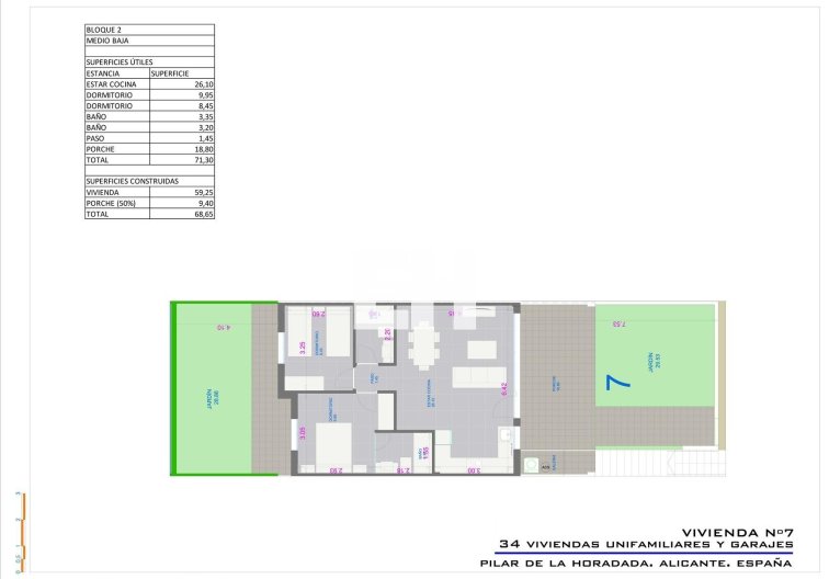 Obra Nueva - Bungalow - Pilar de la Horadada - pueblo