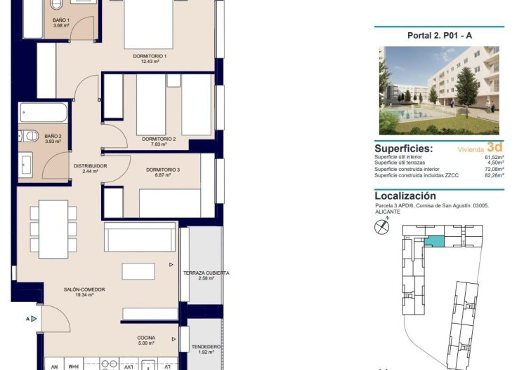 Obra Nueva - Apartamento  - Alicante - San Agustín
