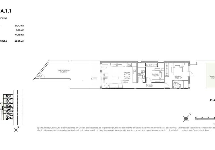 Obra Nueva - Bungalow en planta baja - Puerto de Mazarron - Playa Negra