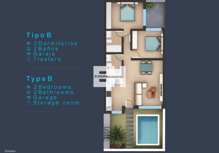 Obra Nueva - Bungalow en planta baja - San Pedro del Pinatar - Los Pinos