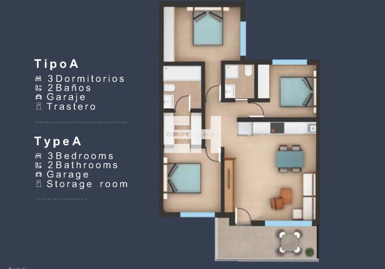 Obra Nueva - Bungalow en planta alta - San Pedro del Pinatar - Los Pinos