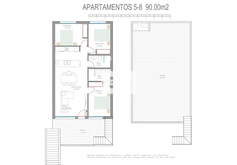 Obra Nueva - Bungalow en planta alta - Pilar de la Horadada - Parque del Mediterraneo