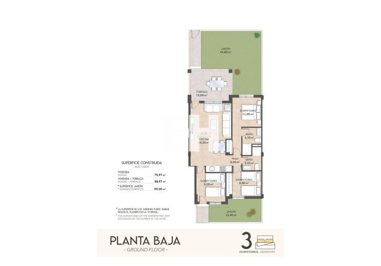 Obra Nueva - Bungalow en planta baja - San Miguel de Salinas - La Cañada
