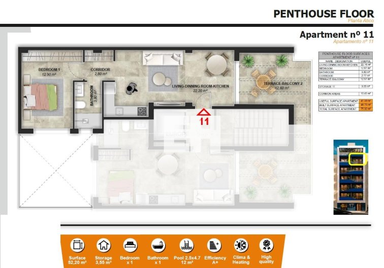 Obra Nueva - Atico - Torrevieja - Playa del Acequión