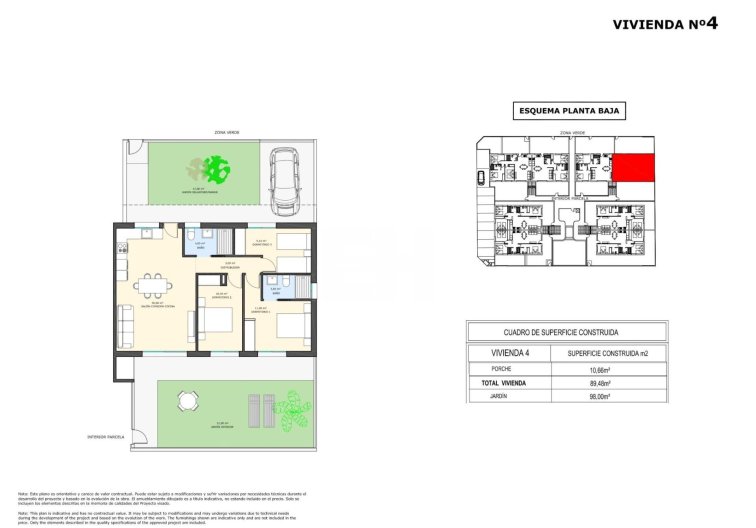 Obra Nueva - Bungalow en planta baja - Pilar de la Horadada - pueblo