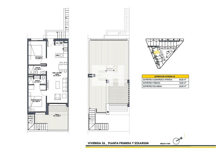 Obra Nueva - Bungalow en planta alta - San Fulgencio - Pueblo