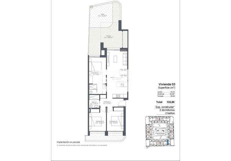 Obra Nueva - Bungalow en planta baja - Ciudad Quesada - Lo Marabú