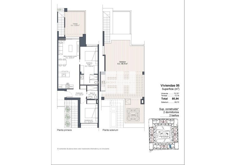 Obra Nueva - Bungalow en planta alta - Ciudad Quesada - Lo Marabú