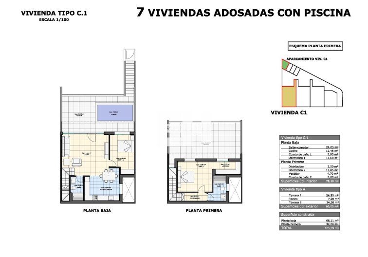 Obra Nueva - Bungalow en planta alta - Pilar de la Horadada - pueblo