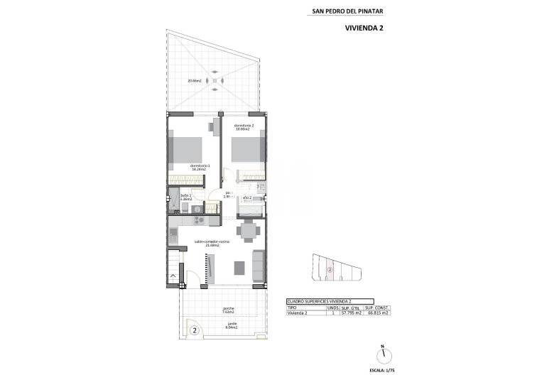 Obra Nueva - Bungalow en planta baja - San Pedro del Pinatar - Los Cuarteros