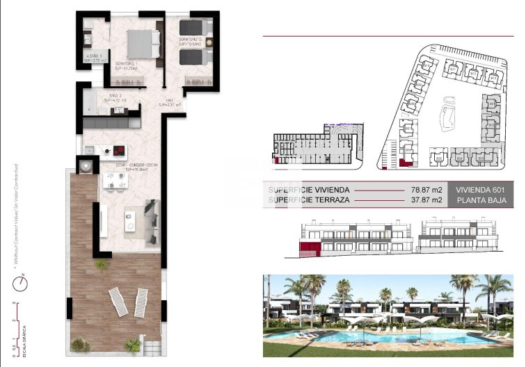 Neubau - Bungalow im Erdgeschoss - Ciudad Quesada - Lo Marabú
