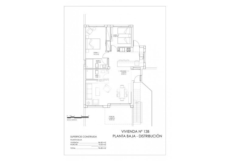 Obra Nueva - Bungalow en planta baja - San Miguel de Salinas - VistaBella Golf